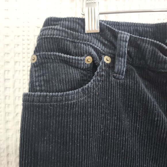 Vintage Ralph Lauren Navy Corduroy Pants Classic Straight Fit Women’s Size 14 - Picture 10 of 13